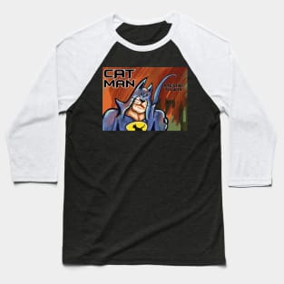 Catman Meow Town Baseball T-Shirt